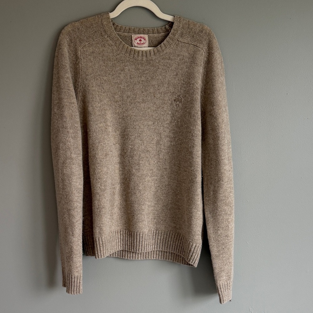 Brooks Brothers Men's Wool Sweater in Taupe Brown